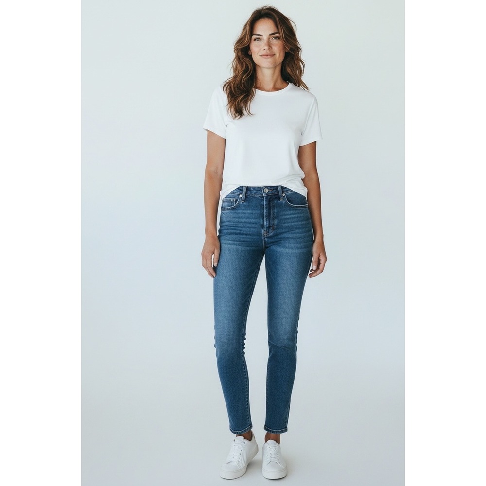 BKE Payton Mid Rise Ankle Skinny Jeans Medium Wash 27x27